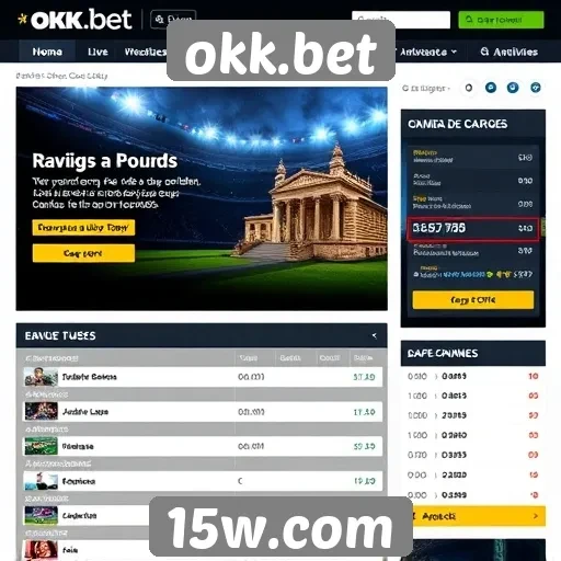 Análise da interface do site okk.bet